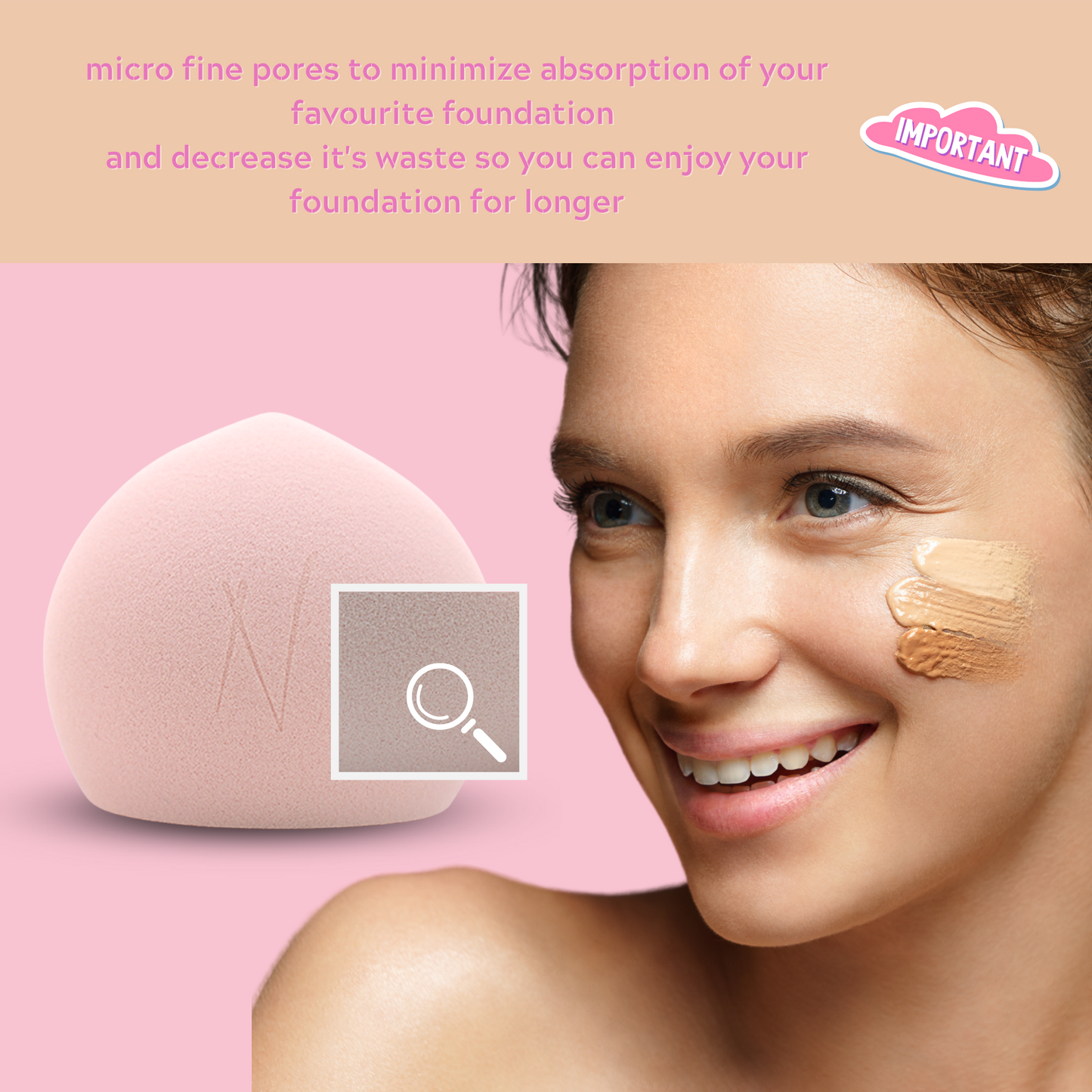Blush Cloud Makeup Blending Sponge