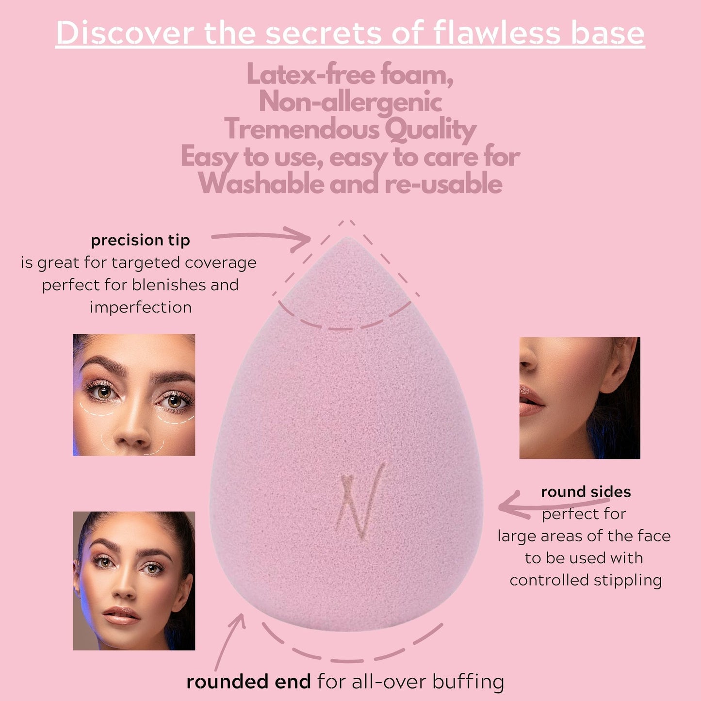 Dusty Rose Makeup Blending Sponge