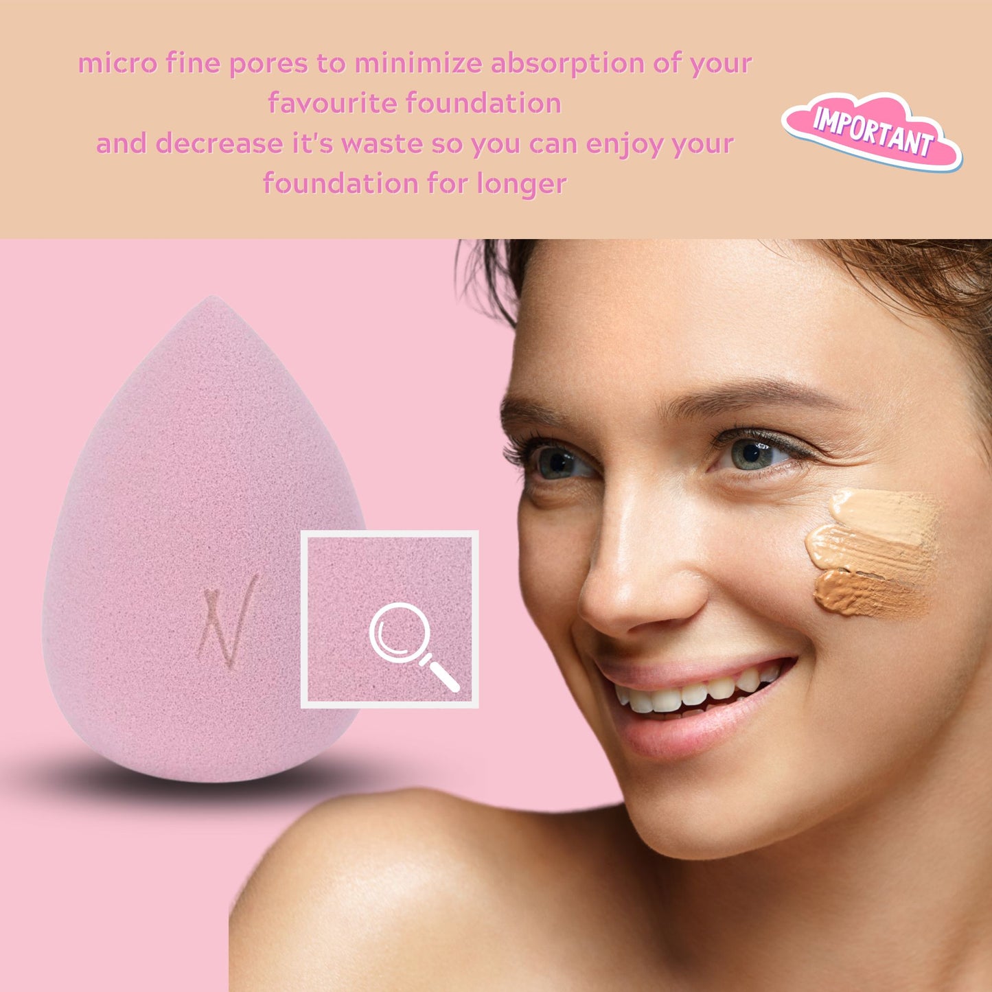 Dusty Rose Makeup Blending Sponge