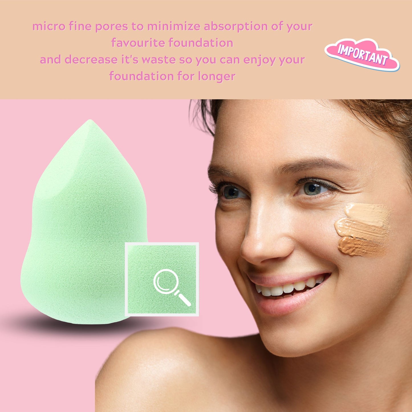 4-in-1 Marvel Makeup Blending Sponge - Mint Green