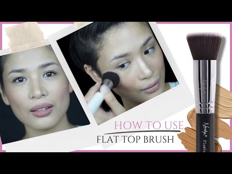 video instruction how to use flawless flat top foundation brush