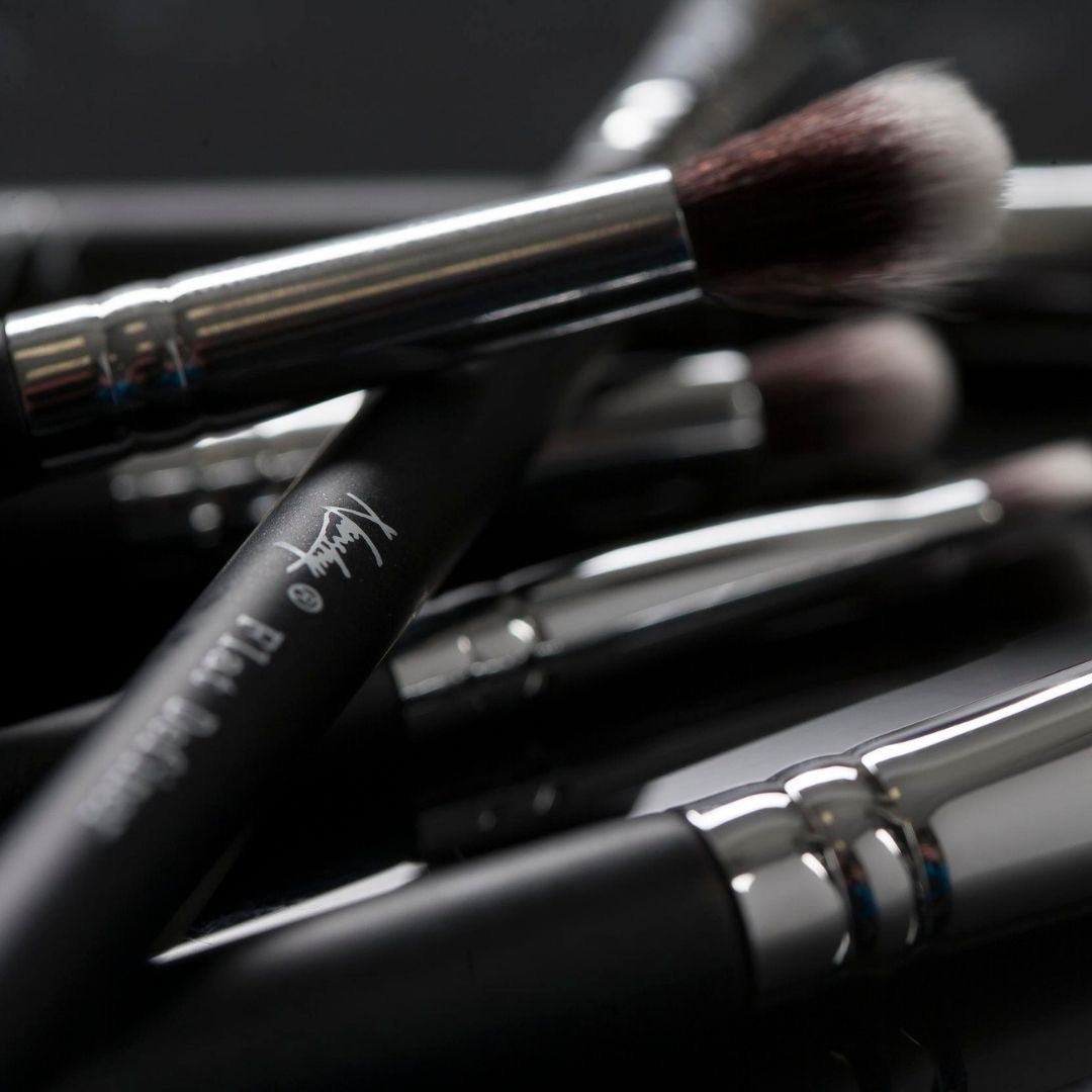 The Nanshy Masterful Collection: 12 vegan makeup brushes fanned out