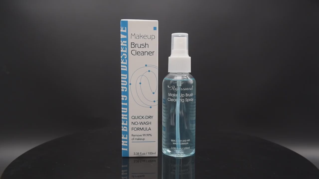 video of makeup brush cleaner liquid spray