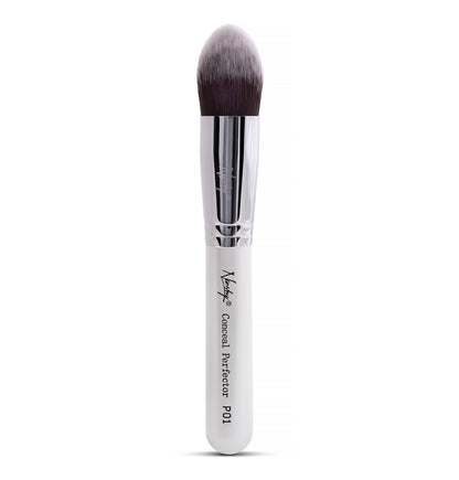 A high-quality, pointed makeup brush, "Conceal Perfector" by Nanshy, featuring soft, cruelty-free bristles perfect for precise application and blending of concealer, foundation, and tinted moisturizer.