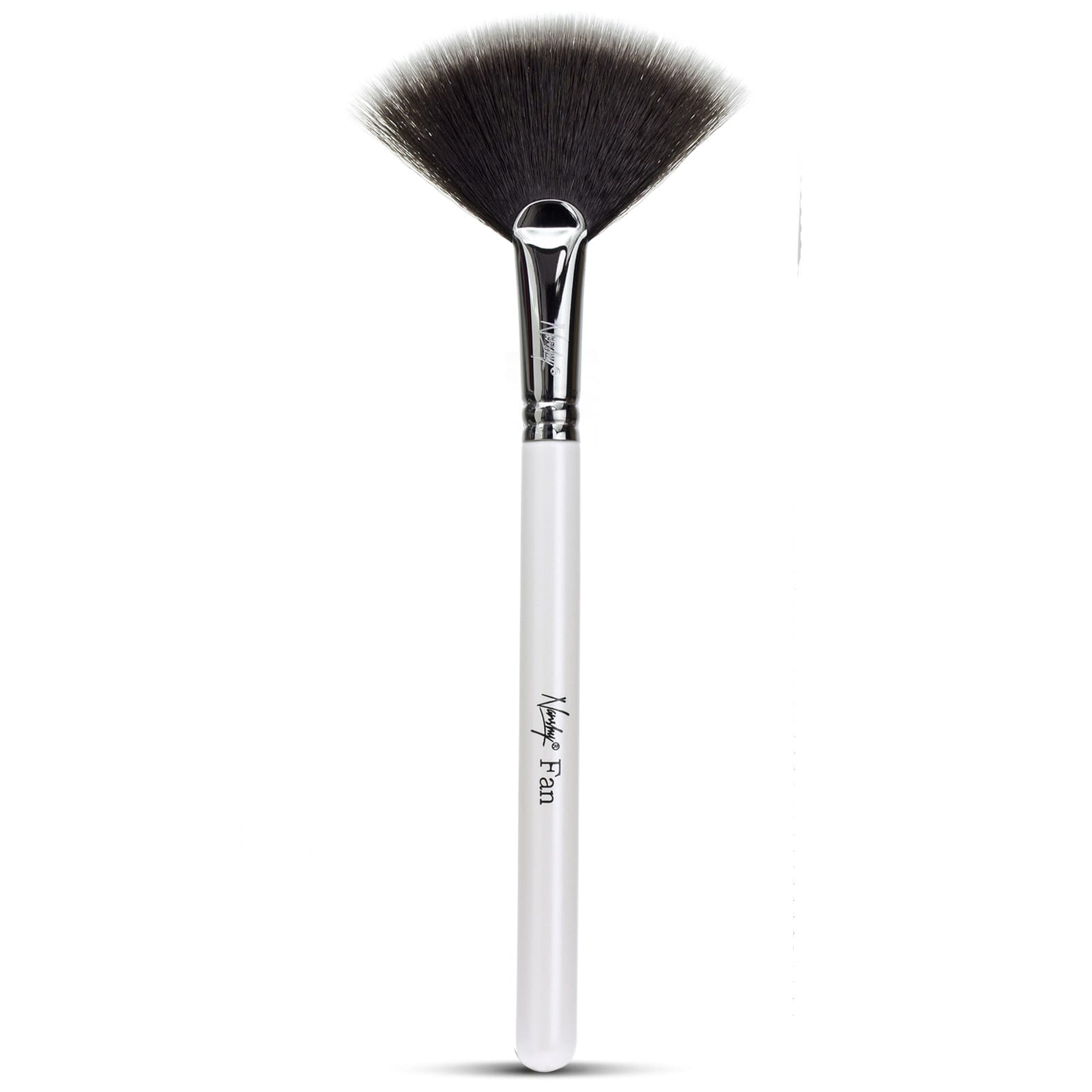 White Fan Makeup Brush